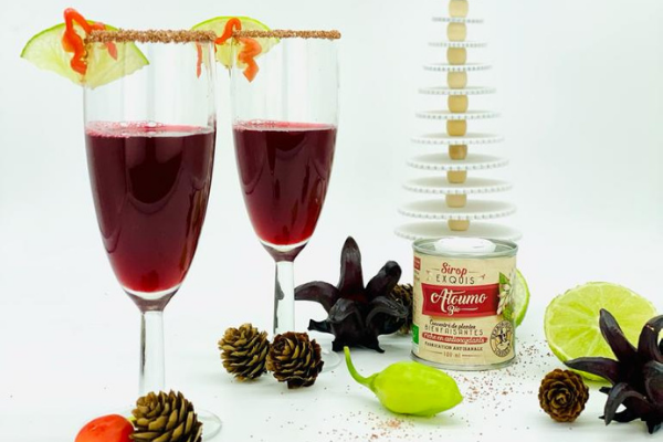 « Vin » de Noël aux deux sirops et piment